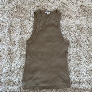 James Perse 100% Cotton Tan Tank Top size 2